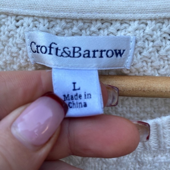 Croft & Borrow Purple Colorblock Sweater | Size:L - Picture 6 of 8